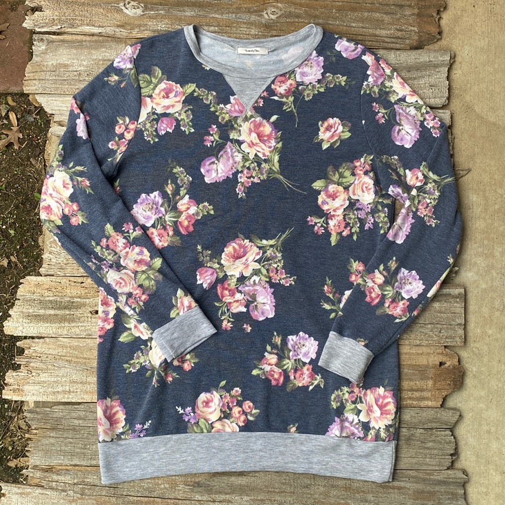 Women’s Floral French Terry Pullover